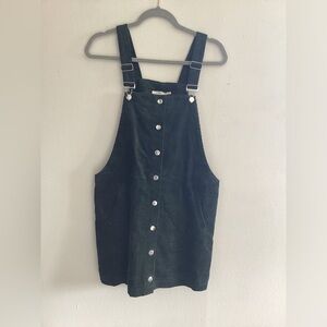 Boutique Dark Green Overall Dress